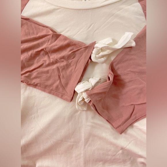 โ๐ผ #2482 Comfy Cute Raglan Mauve Sleeves Dress - Picture 14 of 17